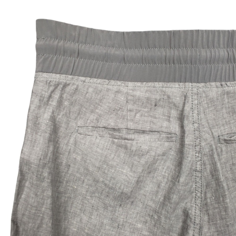 Athleta Cabo Linen Jogger Womens 4 Grey Mid Rise Pants Travel - Picture 6 of 10